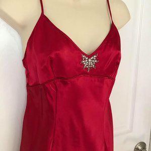 NEW Red Silky Night Gown (Small)